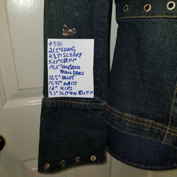 #370 NWT Classique Entier Grommet Denim Jacket SP - Picture 4 of 9